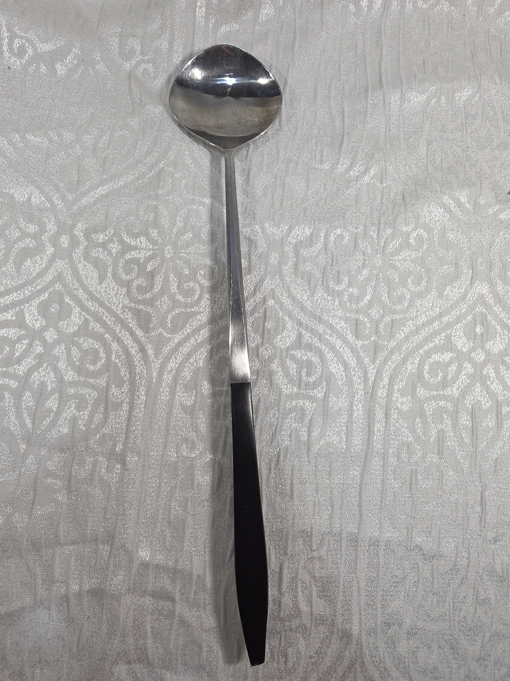 Vintage MCM Canoe Muffin Style Serving Spoon Kingston STAINLESS Steel JAPAN